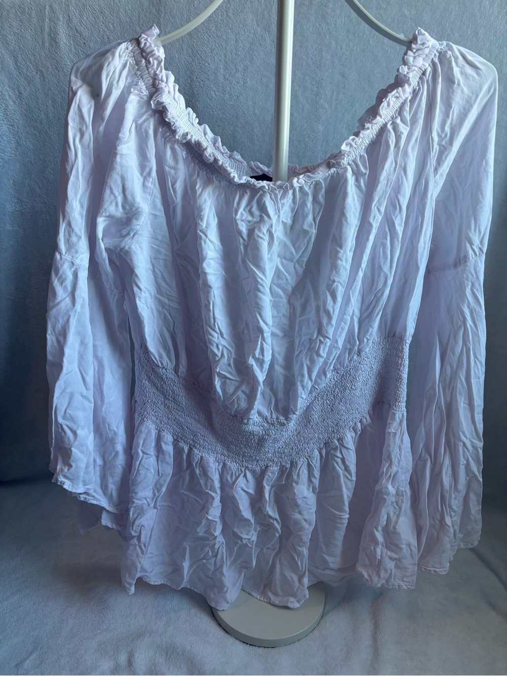 Hanna Nicole Light Lavender or pink Off-Shoulder peasant Top